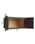Southport Espresso Shaker 30x18x24 Wall Cabinet