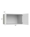 Milan White Gloss 30x18x24 Wall Cabinet