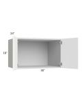 Milan White Matte 30x18x24 Wall Cabinet