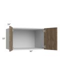 Milan Pecan 30x18x24 Wall Cabinet