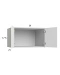Euro Gloss White 30x17-5/8x24 Wall Cabinet