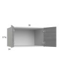 Euro Grey 30x17-5/8x24 Wall Cabinet