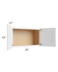 Alpine White Shaker 30x18 Wall Cabinet 