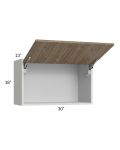 Milan Pecan 30x18 Lift-Up Door Wall Cabinet