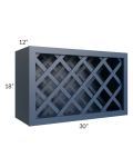 Portland Navy Blue 30x18 Wine Rack Cabinet 