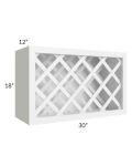 Alpine White Shaker 30x18 Wine Rack Cabinet