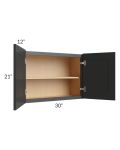 Midtown Black Shaker 30x21 Wall Cabinet