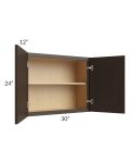 Southport Espresso Shaker 30x24 Wall Cabinet