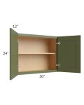 Midtown Hunter Green Shaker 30x24 Wall Cabinet