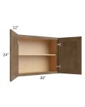 Midtown Mocha Shaker 30x24 Wall Cabinet