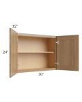 Asheville Rift Oak Shaker 30x24 Wall Cabinet