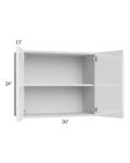Milan White Gloss 30x24 Wall Cabinet