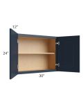 Southport Blue Shaker 30x24 Wall Cabinet