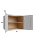 Tuscan Painted Grey 30x24x24 Wall Cabinet