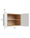 Midtown Cloud Shaker 30x24x24 Wall Cabinet