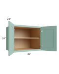 Midtown Mint Green Shaker 30x24x24 Wall Cabinet