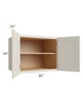 Asheville Cloud Shaker 30x24x24 Wall Cabinet