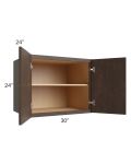 Vienna Kona Brown 30x24x24 Wall Cabinet