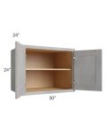 Gramercy Grey Mist 30x24x24 Wall Cabinet
