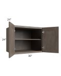 Natural Grey Shaker 30x24x24 Wall Cabinet