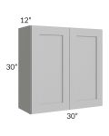 Midtown Painted Grey Shaker 30x30 Wall Cabinet