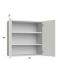 Milan Cream 30x30 Wall Cabinet