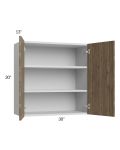 Milan Pecan 30x30 Wall Cabinet