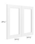 Vista White Shaker 30x30 Glass Door Only with Glass Included