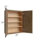 Midtown Mocha Shaker 30x36 Wall Cabinet