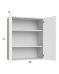 Milan White Matte 30x36 Wall Cabinet