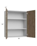 Milan Pecan 30x36 Wall Cabinet