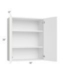 Venetian White Matte 30x36 Wall Cabinet