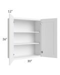 Dakota White 30x36 Wall Cabinet