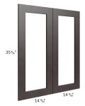 Brazilian Shaker 30x36 Glass Door Only with Glass Included