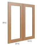 Artisan Walnut Shaker 30x36 Glass Door Only with Glass Included