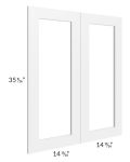 Aspen White Shaker 30x36 Glass Door Only with Glass Included