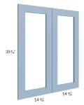 Sky Blue Shaker 30x36 Glass Door Only with Glass Included