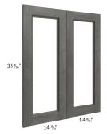 Providence Natural Grey 30x36 Glass Door Only with Glass Included