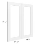 Alpine White Shaker 30x36 Glass Door Only with Glass Included