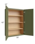 Midtown Hunter Green Shaker 30x42 Wall Cabinet