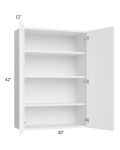 Venetian White Gloss 30x42 Wall Cabinet