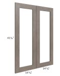 Natural Grey Shaker 30x42 Glass Door Only with Glass Included
