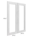 Heather Grey Shaker 30x42 Glass Door Only with Glass Included