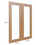 Artisan Walnut Shaker 30x42 Glass Door Only with Glass Included