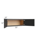 Midtown Black Shaker 33x12 Wall Cabinet
