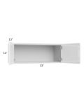 Milan White Gloss 33x12 Wall Cabinet