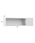 Milan White Matte 33x12 Wall Cabinet