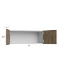 Milan Pecan 33x12 Wall Cabinet