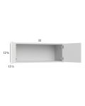Euro Gloss White 33x12-5/8 Wall Cabinet