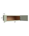 Midtown Pistachio Green Shaker 33x12x24 Wall Cabinet